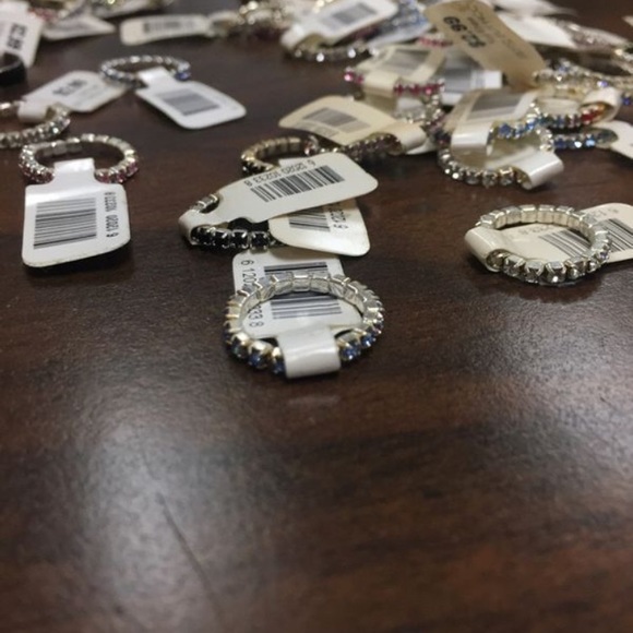 10 stretch rhinestone toe rings - Picture 6 of 6